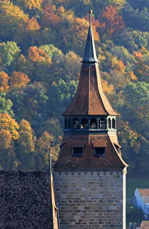 Transylvania Prints: Europe, Romania, Brasov, Council Square, Piata Sfatului, Brasov historical Black