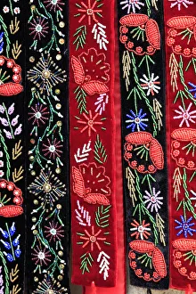 Transylvania Prints: Europe, Romania. Brasov. Traditional stitching and embroidery