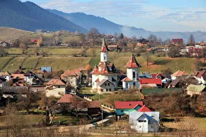 Romania Collection: Europe, Romania, Bucovina, Campulung Moldovenesc, Fall colors