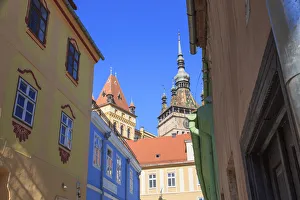 Images Dated 1st November 2015: Europe, Romania, Mures County, Sighisoara, clock tower, symbol of the town
