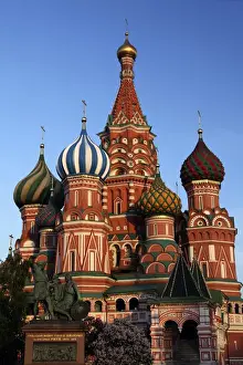 Europe, Russia, Moscow. St. Basils Cathedral in Red Square, Moscow