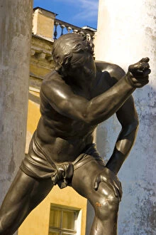 Europe, Russia, Pushkin. Bronze statue at Alexander Palace