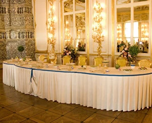 Europe, Russia, Pushkin. Interior room of Catherine Palace