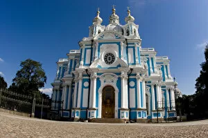 Images Dated 16th August 2006: Europe, Russia, St. Petersburg. Smolny Cathedral