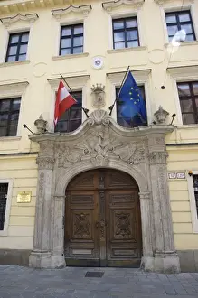 Slovakia Prints: Europe, Slovakia, Bratislava, exterior of Austrian Embassy