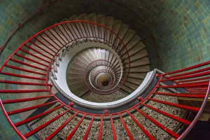 Jim Zuckerman Prints: Europe, Slovenia, Ljubljana. Spiral staircase seen top down