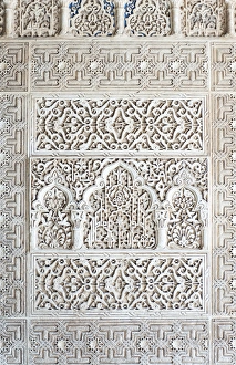 Europe, Spain, Andalusia, Granada, Alhambra, Nasrid Palace Detail