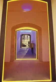Images Dated 7th June 2004: Europe, Spain, Barcelona Lit doorway near Picasso Museum, Ciutat Vella area
