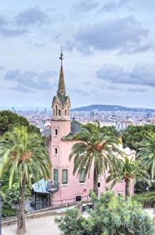 Mosaic Prints: Europe, Spain, Catalonia, Barcelona, Park Guell, Gaudi House Museum