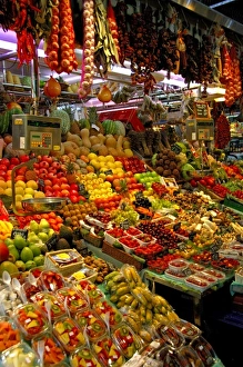 Europe, Spain, Catalunya, Barcelona, La Rambla. Mercat de la Boqueria (aka Mercat
