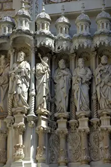 Carve Prints: Europe, Spain, Catalunya. Benedictine monastery of Montserrat ( serrated mountain )