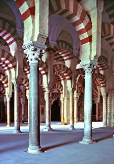 Ric Ergenbright Prints: Europe, Spain, Cordoba. There are 856 red-and-white columns in the Mesquite in Cordoba