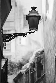 Black and White Gallery: Europe, Spain, Mallorca. Street lamps, Palma