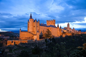 Jim Zuckerman Prints: Europe, Spain, Segovia. Alcazar castle at sunset