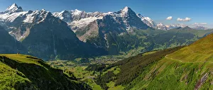 Grindelwald Prints: Europe, Switzerland, Berner Oberland. Panoramic