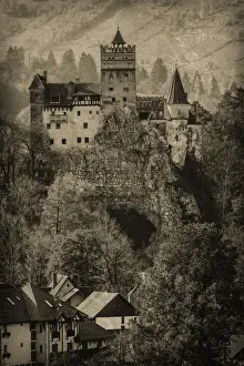 Romania Prints: Europe, Transylvania, Romania, 13th century Castle Bran