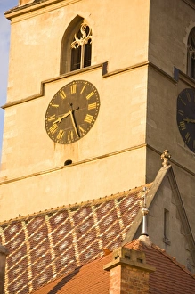 Sibiu Prints: The Evangical Parish Church of Sibiu, Old Town, Romania, Eastern Europe