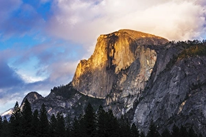 Volcanic Prints: Evening light on Half Dome, Yosemite National Park, California USA
