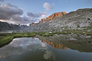 Evening light over Titcomb Basin, Bridger Wilderness, Wind River Range, Wyoming