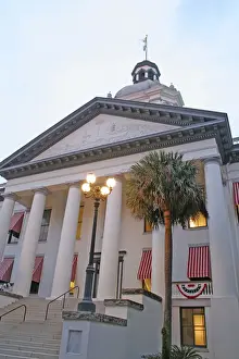 Entry Prints: Evening lighting historic state capitol building Tallahassee Florida