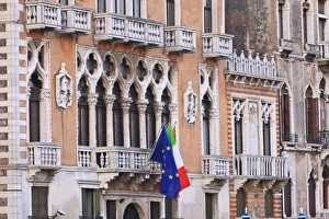 Grand Canal Prints: Exquisite Palace details along Grand Canal Tour, Venice, Italy, Europe