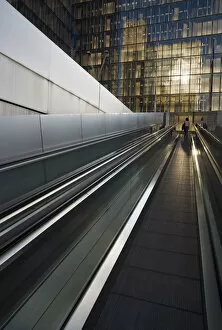 External escalator, Francois Mitterrand Library, Paris, France