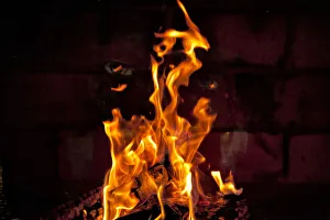 Burning Prints: eyes In the flames