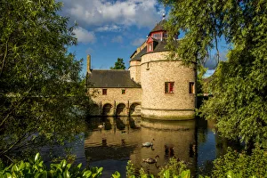 Images Dated 27th December 2020: Ezelpoort or Donkeys gate, fortified gate, Bruges, West Flanders, Belgium