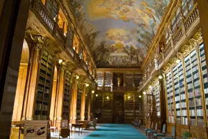 Images Dated 8th August 2014: Fabulous beautiful historic Strahov Library with rare historical books in Prague