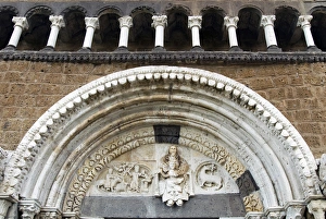 Latium Prints: Facade of Santa Maria Maggiore Church, Tuscania, Viterbo province, Latium, Italy