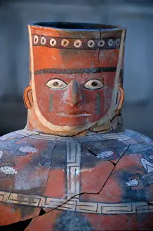 Kenneth Garrett Prints: Face neck jar, circa 800, Universidad Nacional de San Cristobal de Huamanga, Peru
