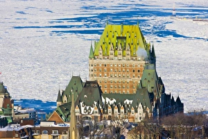 Saint Lawrence River Prints: Fairmont Le Chateau Frontenac by St. Lawrence River, Quebec City, Canada