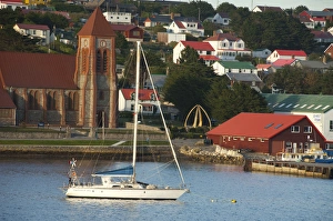 Malvinas Prints: Falkland Island, Stanley (aka Port Stanley). Port area of Stanley