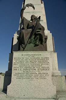 Images Dated 23rd March 2010: Falkland Island, Stanley (aka Port Stanley). Battle Memorial commemorates Navel action