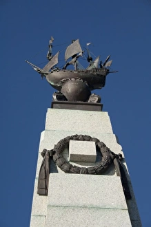 Images Dated 23rd March 2010: Falkland Island, Stanley (aka Port Stanley). Battle Memorial commemorates Navel action