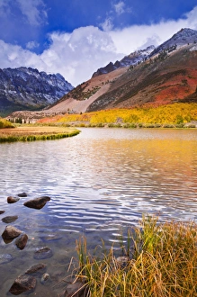 Images Dated 4th October 2010: Fall color and early snow at North Lake, Inyo National Forest, Sierra Nevada Mountains