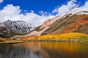 Fall color and early snow at North Lake, Inyo National Forest, Sierra Nevada Mountains