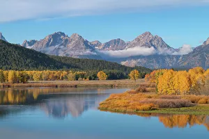 New Images March 2024 Prints: Fall color at Oxbow Bend of the Snake River, Grand Teton National Park, Wyoming