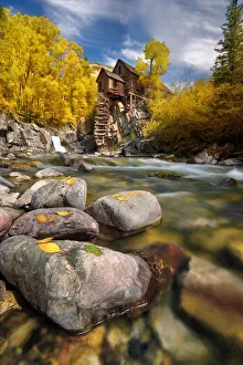 Steve Mohlenkamp Prints: Fall at the Crystal Mill near Marble, Colorado in the Rocky Mountains
