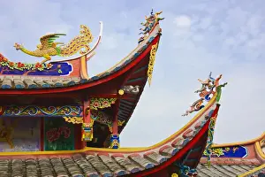 Dragon Prints: Family temple and shrine featuring traditional architectural style, Pingnan, Fujian