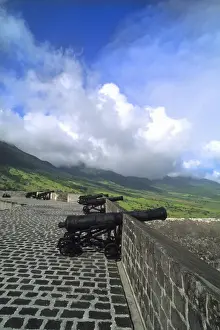 Famous Brimestone Hill Fortress in color in St Kitts USVI