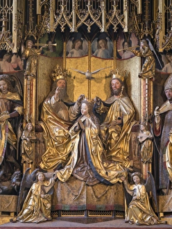 Golden Prints: famous carved altar (Marienkroenungsaltar, Pacheraltar) by carver and artist Michael