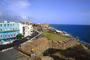 Old San Juan Prints: Famous El Morro Castle and historical fort in Old San Juan Puerto Rico USA