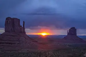 Redrock Prints: The famous red rock Mittens in Monument Valley Tribal Park of the Navajo Nation, AZ