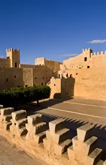 Sousse Prints: Famous Ribat fort in the 700 AD monastery in Sousse area Monastir Tunisia Africa