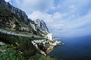 Images Dated 3rd September 2003: Famous Rock of Gibraltar with Mediterranean cliffs in Gibraltar, U. K. Country