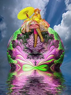 Carnival Prints: Fantasy abstract of Venice Carnival woman