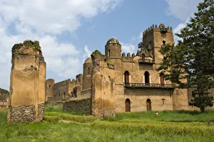 Amhara Prints: Fasilides Castle in the fortress-city of Fasil Ghebbi (founded by Emperor Fasilides)