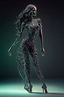 Shoe Prints: Female model in black lace. ©Jim Zuckerman / Jaynes Gallery / DanitaDelimont.com (AI)
