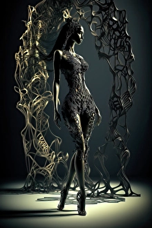 Shoe Prints: Female model in black lace. ©Jim Zuckerman / Jaynes Gallery / DanitaDelimont.com (AI)